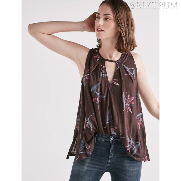 Lucky Brand Tops - Lucky Brand Floral Choker flowy boho top